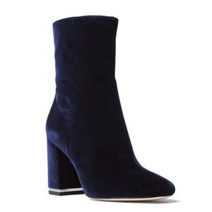 Michael Kors Ursula Blue Velvet Booties - size 6